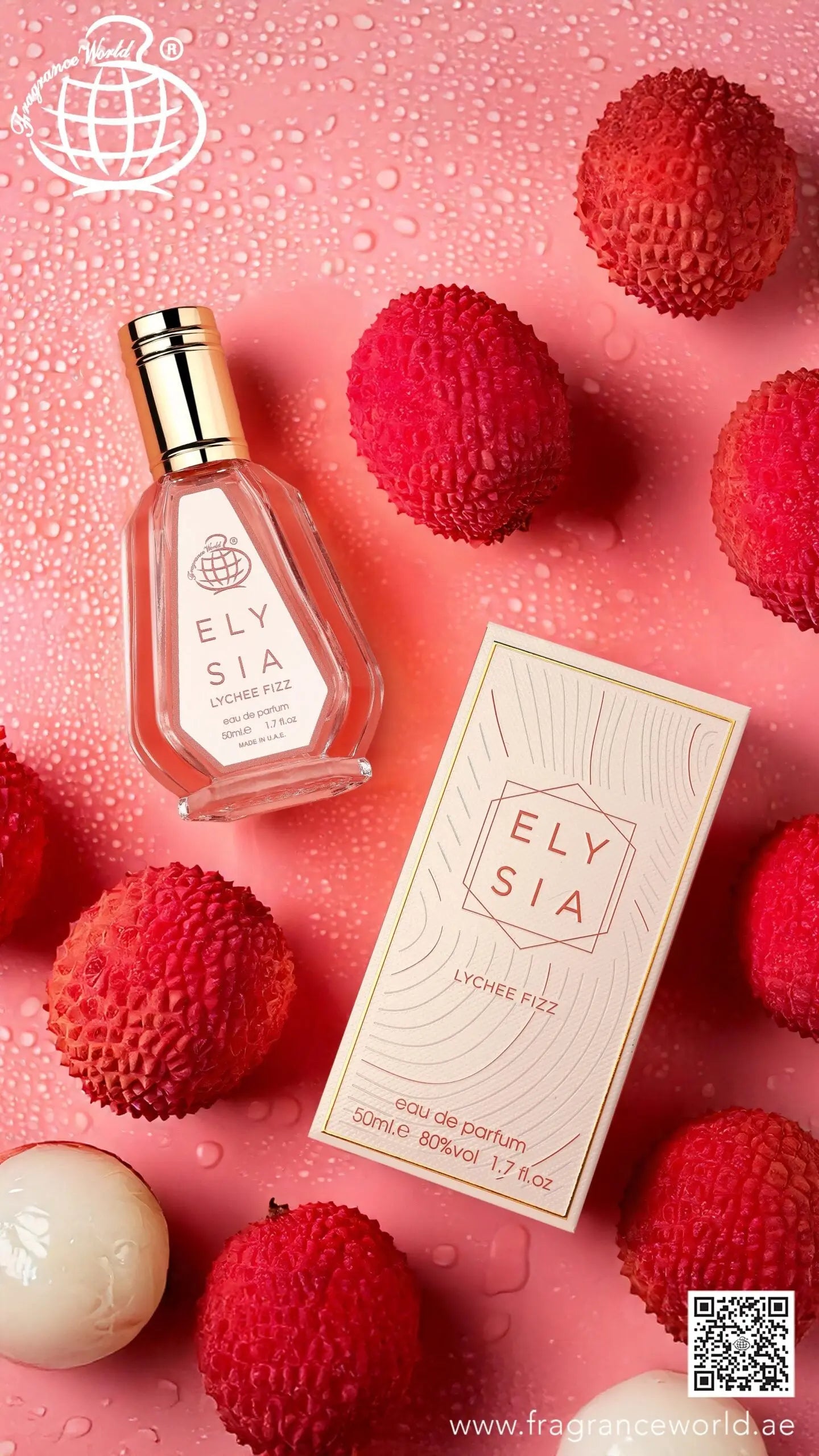 FragranceWorld Elysia Lychee Fizz (50ml) - FragranceGems FragranceGems